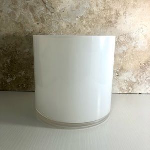 White Glass Cylinder Vase